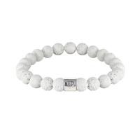 Bracciale con Perline Delle 12 Costellazioni Dei Segni Zodiacali - Bracciale Elastico con Perline Pietra Vulcanica Naturale Bianca Da 8Mm per Uomini Donne E Coppie Regalo Di Compleanno per La Vergine