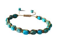 Bracciale con perline di apatite imitazione da 8 mm intrecciato a mano for coppie - Gioielli dell'amicizia eleganti e unici(Lightblue)