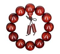 Bracciale con perline di Buddha, collana da meditazione, braccialetto con perline a cerchio singolo in legno di sandalo del sangue dello Zambia, braccialetto con perline di legno rosso grande da 20 mm