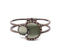 Bracciale con perline di cristallo sole e luna - Gioielli da mano in stile etnico retrò for donna(Green aventurine)
