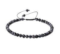 Bracciale con perline di pietra avventurina verde corda intrecciata regolabile in cristallo agata(3.Snowflake)