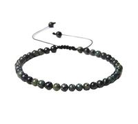 Bracciale con perline di pietra avventurina verde corda intrecciata regolabile in cristallo agata(9.New Polar)