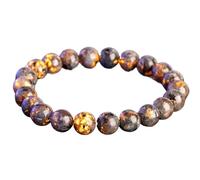 Bracciale con perline in pietra fiammeggiante for uomo e donna | Accessorio di gioielleria in stile punk(Naturalflamestone)