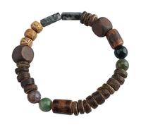 Bracciale con perline in pietra naturale in stile cinese - Accessori etnici bohémien for donna