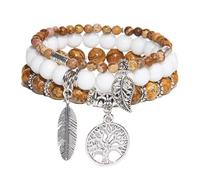 Bracciale con perline naturali bohémien for donna con ciondolo turchese - Gioielli eleganti for ogni occasione(Picture)