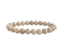 Bracciale con perline rotonde in pietra elasticizzato elastico in cristallo rosa for donna uomo(White fossil,8mm 18.5cm)