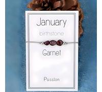 Bracciale con pietra del mese - Gennaio / Granato