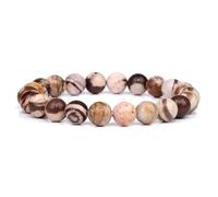Bracciale con pietre gialle, arancioni e marroni, braccialetti perline da 8 mm, gioielli di cristallo curativi, regali for uomini donne(21cm,C)