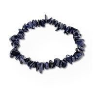 Bracciale con Pietre Naturali: Tormalina Blu in Chip Naturale. Proprietà Energetiche contro l'Ansia, l'Invidia e la Negatività.