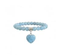 Bracciale con Pietre Naturali Vere e Ciondolo a Cuore, Energia Positiva, Armonia Interiore e Protezione Spirituale, Amore e Benessere