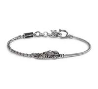 Bracciale con piuma con catena snake e sonaglio