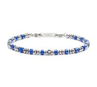 Bracciale con rondelle in pietra ed elementi in ematite
