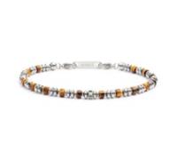 Bracciale con rondelle in pietra ed elementi in ematite