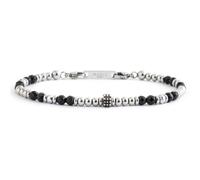 Bracciale con SFERE in pietra ed elementi in ematite