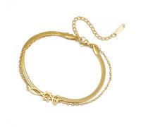 Bracciale con sigillo messianico per donna Stella di David Pesce di Gesù Bracciale Menorah Croce di Gerusalemme Amuleto religioso ebraico Gioielli di Hanukkah Regalo Simbolo di preghiera (oro)