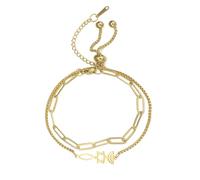 Bracciale con sigillo messianico per donna Stella di David Pesce di Gesù Bracciale Menorah Croce di Gerusalemme Amuleto religioso ebraico Gioielli di Hanukkah Regalo Simbolo di preghiera (oro 2)