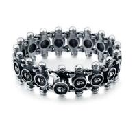 Bracciale con Sigillo Teschio e Vertebre