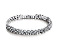 Bracciale con strass in cristallo con zirconi a catena da donna elegante e popolarePratico e professionale