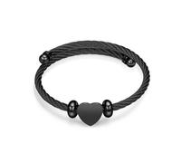 Bracciale con urna a forma di cuore per cenere da donna, in acciaio inox, con ciondolo a forma di cenere