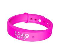 Bracciale con vibrazione, sveglia silenziosa, con 3 allarmi per | assunzione di medicinali, allenamento e fitness, timer in silicone per bambini, anziani e adulti