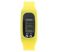 Bracciale Contapassi Giallo, Orologio in Silicone Polso | Funzionamento Semplice, senza App Né Telefono, Batteria Ag10 1, 5v Integrata, Leggero e Portatile