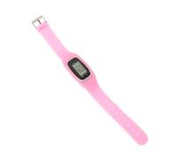 Bracciale Contapassi Portatile in Silicone Rosa Schermo Chiaro | Funziona senza Smartphone, Batteria Ag10 da 1, 5 V Integrata, per Camminatori, Uso al Polso