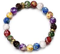 Bracciale Coppia Amante colorato Yoga Bilanciamento Reiki Bracciale con Perline Bracciale diffusore per Natale Ringraziamento Placcato Oro colorato Attractive And Fashion