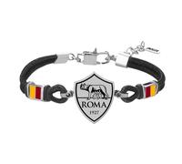 Bracciale cordino e acciaio 316L AS Roma
