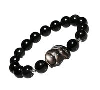 Bracciale cristallo naturale Bracciale arcobaleno Obsidata Feng Feng Shui coniglio intagliato Shui Caspitò cinese Amuleto elastico zodiacale Amuleto Elastici Off di spirito maligro per la prosperità