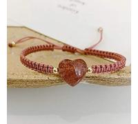 Bracciale cristallo naturale bracciale rosa feng shui amuleto per amore heart harchterz quarzo fascino regolabile talismano attiva attrarre popolarità amore fortuna prosperità denaro per donne cina