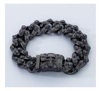 Bracciale Cuban Link con Teschi Multipli