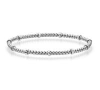 Bracciale Cubico Elastico 2Mm Rollo In Oro 585 Oro Bianco Per Donne
