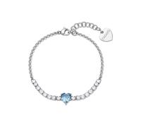Bracciale Cuore Azzurro Damigella Matrimonio Sagapò Acciaio SDZ152