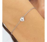 Bracciale Cuore Bianco Donna in Acciaio Sagapo con Zircone SDZ67