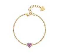 Bracciale Cuore Rosa Sagapo Dorato per Donna in Acciaio SDZ72