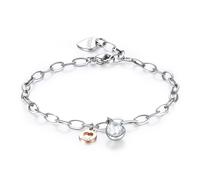 Bracciale Cuore Sagapo Donna Acciaio Cristallo Goccia SKT19