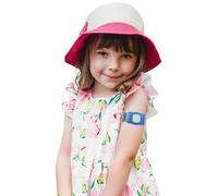 Bracciale da bambino per sensore Simplera Sync - Dia-Style Kiddy - con clip rotante e regolazione in metallo - Fascia elastica confortevole, regolabile 18-25 cm (Echo anelli)