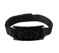 Bracciale da Basketball Nero Croce e Versetto Della Bibbia, Gioiello Sportivo Cristiano Regolabile Giocatori Squadre Maschili Accessorio Religioso per Battesimo Prima Comunione e Cresima (Stile 2)