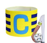 Bracciale da capitano di calcio,bande di capitano di calcio - Braccio sportivo del capitano per il calcio,Bande di giocatore regolabili, accessori da gioco di calcio elastici per adulti e