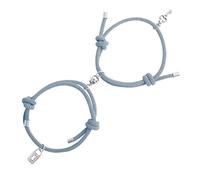 Bracciale da coppia 2 pezzi Bracciale fatto a mano con serratura a chiave Bracciale da donna Best Friend Lover Relationship Magnetico a lunga distanza regolabileProfessionale e alla moda