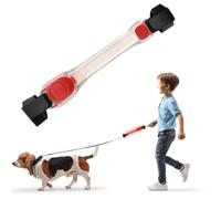 Bracciale da corsa a LED, braccialetti leggeri con avvertimento | Bracciale lampeggiante per Walking the Dog, Night Run, Camping, Concerto 2a Generazione Bracciale in Silicone - Rosso