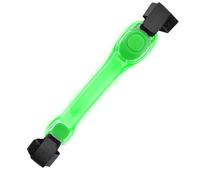 Bracciale da corsa a LED - Bracciali a LED Slap,Le luci di avvertimento brillano nel braccialetto flash scuro per portare a spasso il cane in bicicletta di notte, 2nd Generation Silicone Armband-Red