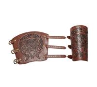 Bracciale da cosplay per uomini adulti, protezioni per le braccia medievali, 1 paio di bracciali da cavaliere medievale vintage per cosplay - Braccialetto di protezione per il braccio largo regolabile