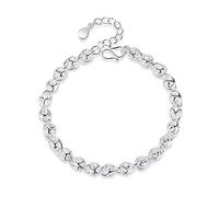 Bracciale da donna alla moda, in argento Sterling 925, con perle cave intagliate a mano, alla moda, da donna, gioiello d'argento