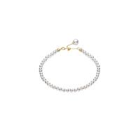 Bracciale da donna alla moda, stile vintage, con perle da 4-5 mm, in oro giallo, regalo migliore amica, oro giallo 9 K, Senza Gemstone