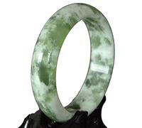 Bracciale da Donna, Braccialetti di Giada da Donna, Bracciale di Giada Xiu con Fiori galleggianti, Giada Hua Xiuyan, Gioielli, for la Madre e la Fidanzata, con Scatola, 56-58 mm,(58)