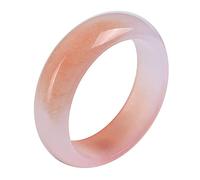 Bracciale da donna, Braccialetto di giada Braccialetti di giada rosa chiaro in filo d'oro, Braccialetto di giada naturale da donna, Braccialetto di giada in polvere di ibisco con scatola, 56-62 mm, 58