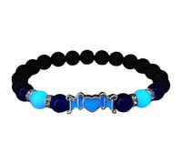 Bracciale da donna, braccialetto luminoso alla , bracciale da donna con ciondoli a forma di cuore, braccialetto di perle e perle, per compleanni, gioielli da sposa, gioielli nuziali, gioielli in