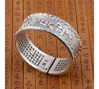 Bracciale da Donna, Braccialetto Vintage Fatto a Mano Pieno di Coltura S990 Cultura a Sei Parole Cuore Scrittura Bracciale Etnico Accessori Abbigliamento in Stile Etnico Originale