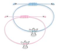 Bracciale da donna con angelo custode in argento, Braccialetto Portafortuna in Argento Fatto a Mano, braccialetto con angelo per donne e ragazze, per comunione/battesimo/cresima/battesimo